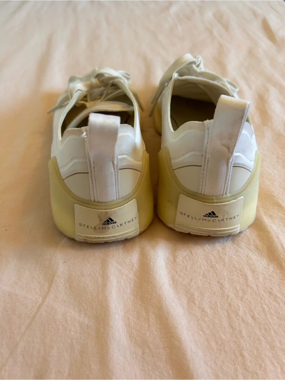 Adidas by Stella McCartney White Sneakers with Cream Accents